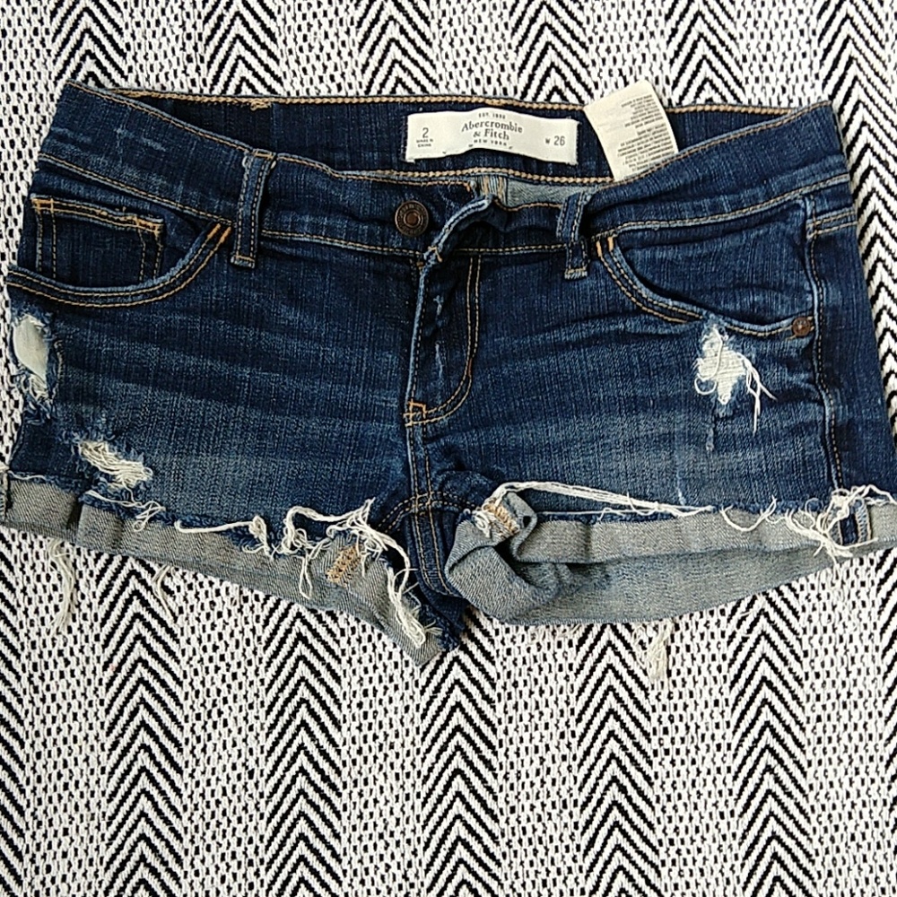 Abercrombie Distressed Denim Shorts 2